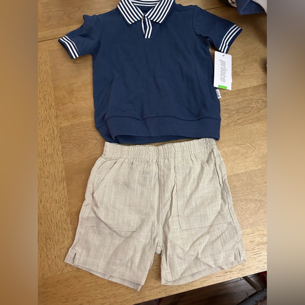 Brand new Prince polo and shorts